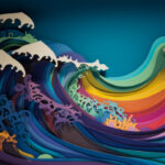 Wave Crash into Ocean