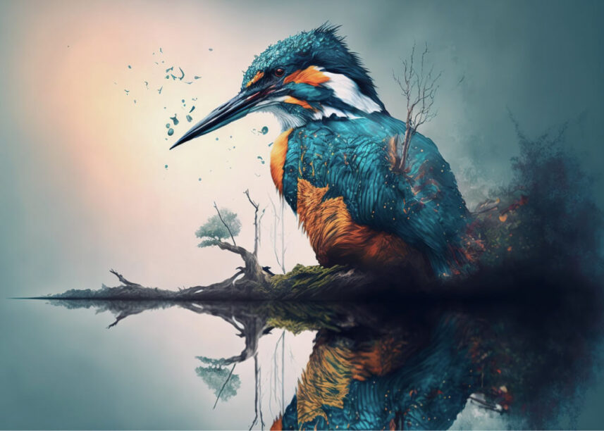 kingfisher Forest Superb Poster